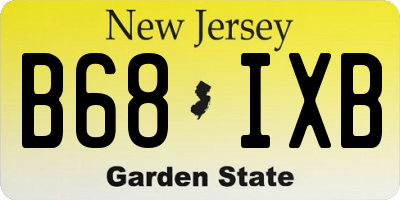 NJ license plate B68IXB
