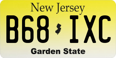 NJ license plate B68IXC