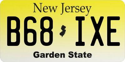 NJ license plate B68IXE