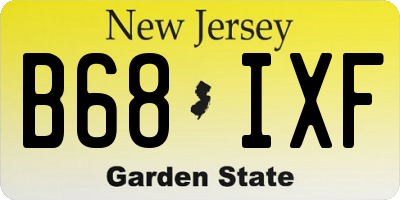 NJ license plate B68IXF