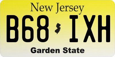 NJ license plate B68IXH