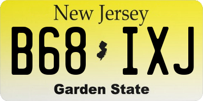 NJ license plate B68IXJ