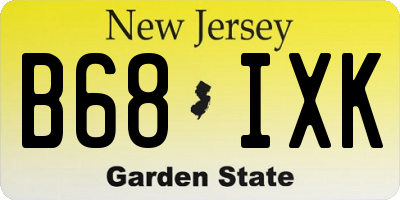 NJ license plate B68IXK