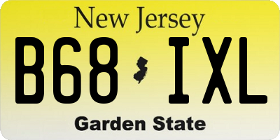 NJ license plate B68IXL