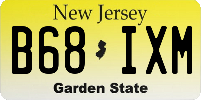 NJ license plate B68IXM