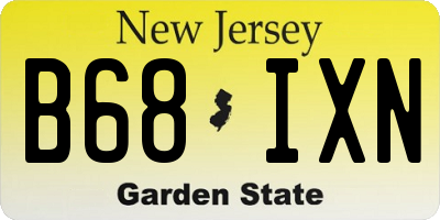 NJ license plate B68IXN