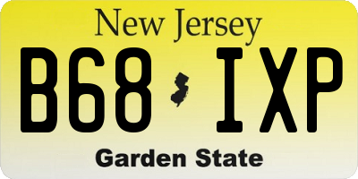 NJ license plate B68IXP