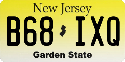 NJ license plate B68IXQ