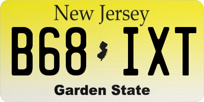 NJ license plate B68IXT