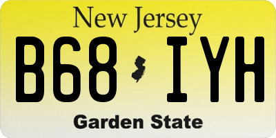 NJ license plate B68IYH