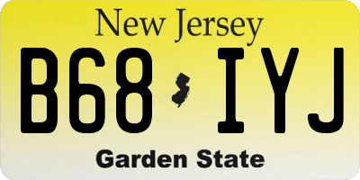 NJ license plate B68IYJ