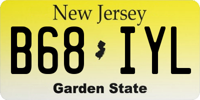NJ license plate B68IYL