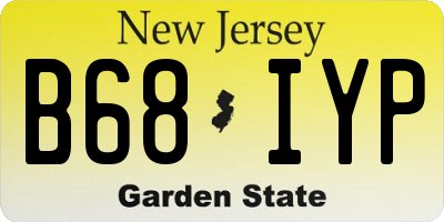 NJ license plate B68IYP