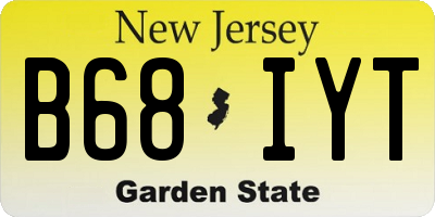 NJ license plate B68IYT