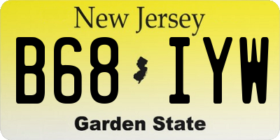 NJ license plate B68IYW