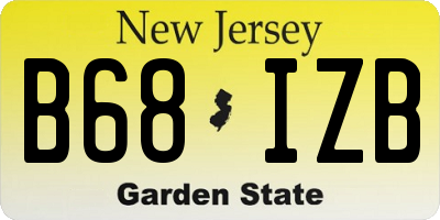 NJ license plate B68IZB