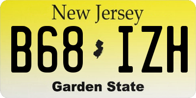 NJ license plate B68IZH