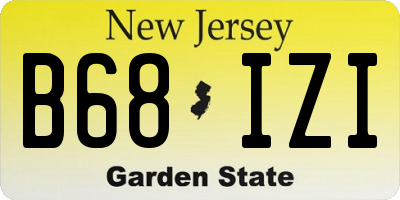 NJ license plate B68IZI
