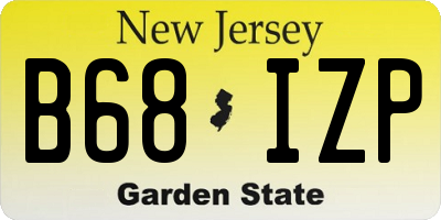 NJ license plate B68IZP