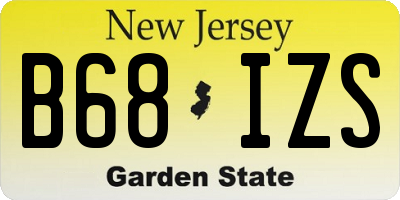 NJ license plate B68IZS