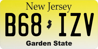 NJ license plate B68IZV