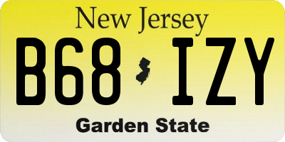 NJ license plate B68IZY