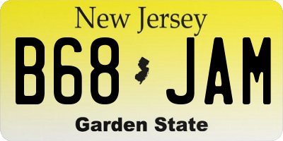 NJ license plate B68JAM