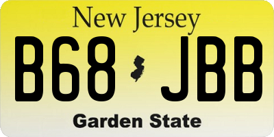 NJ license plate B68JBB