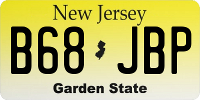 NJ license plate B68JBP