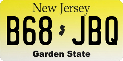 NJ license plate B68JBQ