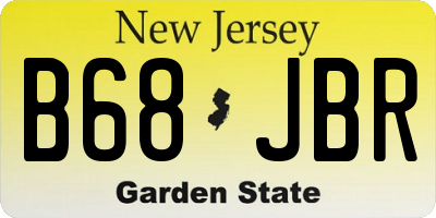 NJ license plate B68JBR