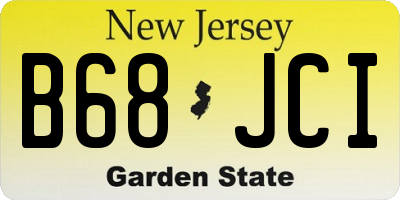NJ license plate B68JCI