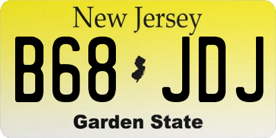 NJ license plate B68JDJ