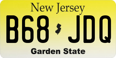 NJ license plate B68JDQ