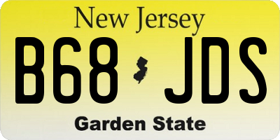 NJ license plate B68JDS