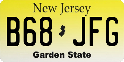 NJ license plate B68JFG