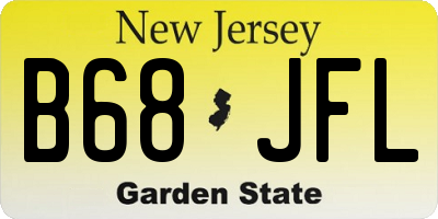NJ license plate B68JFL
