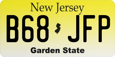 NJ license plate B68JFP