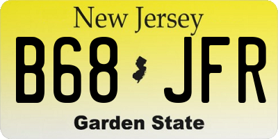 NJ license plate B68JFR