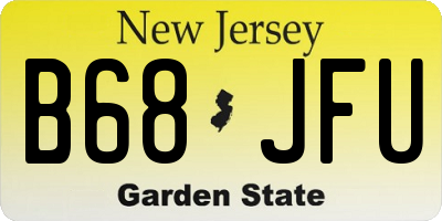 NJ license plate B68JFU