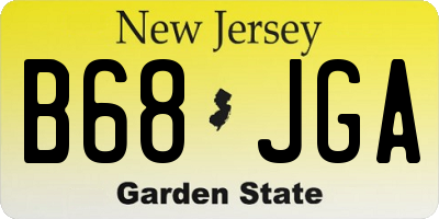 NJ license plate B68JGA