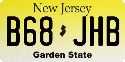 NJ license plate B68JHB