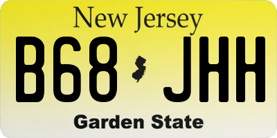 NJ license plate B68JHH