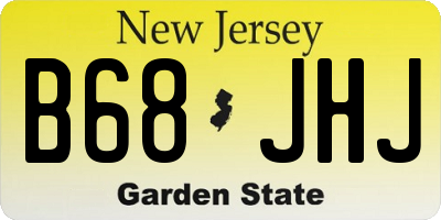 NJ license plate B68JHJ