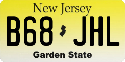 NJ license plate B68JHL