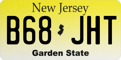 NJ license plate B68JHT