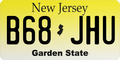 NJ license plate B68JHU