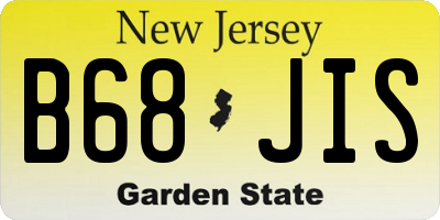 NJ license plate B68JIS