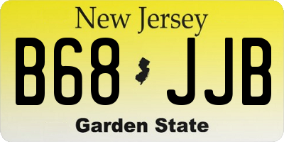 NJ license plate B68JJB