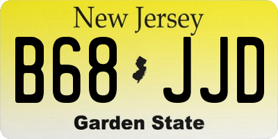 NJ license plate B68JJD